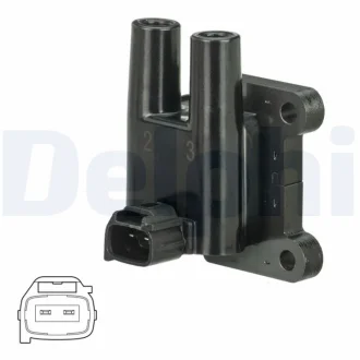HYUNDAI котушка запалювання Accent II,Coupe,Elantra,Getz,Matrix,Kia Cerato,Rio II 1.4/1.6 98- DELPHI GN1100912B1