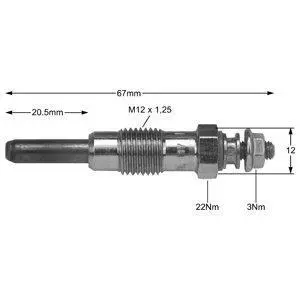 Glow plug. Свеча накаливания DELPHI HDS222