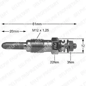 Glow plug. Свеча накаливания DELPHI HDS231