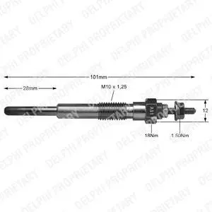 Glow plug. Свеча накала DELPHI HDS242