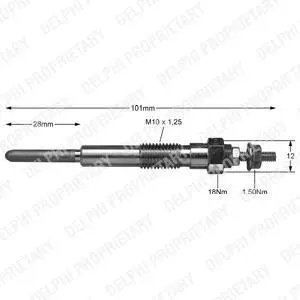 Glow plug. Свеча накаливания DELPHI HDS245