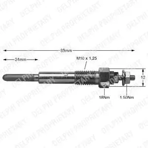 Glow plug. Свеча накаливания DELPHI HDS249