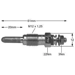 Glow plug. Свеча накаливания DELPHI HDS254