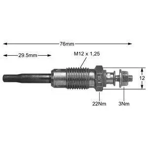 Glow plug. Свеча накаливания DELPHI HDS266