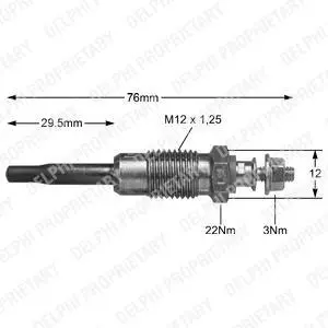 Glow plug. Свеча накаливания DELPHI HDS267