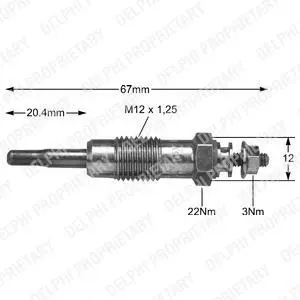 Glow plug. Свеча накаливания DELPHI HDS273