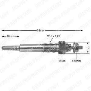 Glow plug. Свеча накаливания DELPHI HDS338