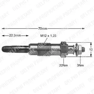 Glow plug. Свеча накаливания DELPHI HDS352