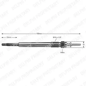 Glow plug. Свеча накаливания DELPHI HDS360