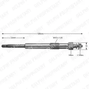 Glow plug. Свеча накаливания DELPHI HDS365
