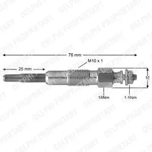 Glow plug. Свеча накаливания DELPHI HDS375