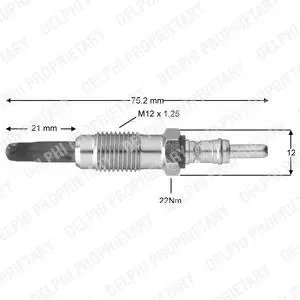 Glow plug. Свеча накаливания DELPHI HDS380