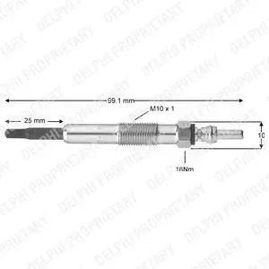Glow plug. Свеча накаливания DELPHI HDS385