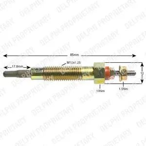 Glow plug. Свеча накаливания DELPHI HDS391