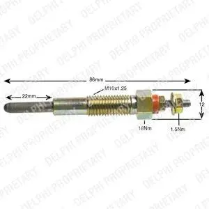 Glow plug. Свеча накаливания DELPHI HDS394