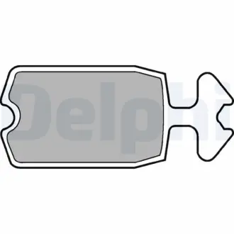 Комплект тормозных колодок, дисковый тормоз DELPHI LP100