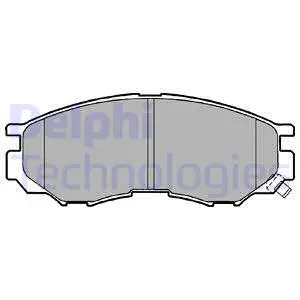 Комплект тормозных колодок, дисковый тормоз DELPHI LP1010