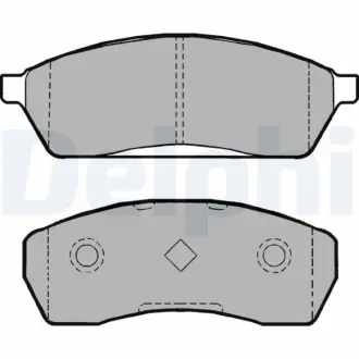Комплект тормозных колодок, дисковый тормоз DELPHI LP1026