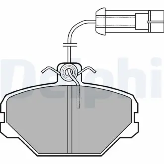 Комплект тормозных колодок, дисковый тормоз DELPHI LP1027