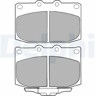 Комплект тормозных колодок, дисковый тормоз DELPHI LP1060
