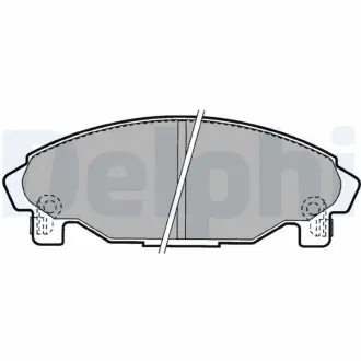 Комплект тормозных колодок, дисковый тормоз DELPHI LP1064