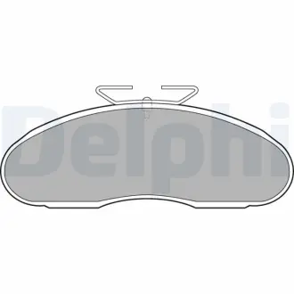 Комплект тормозных колодок, дисковый тормоз DELPHI LP1098