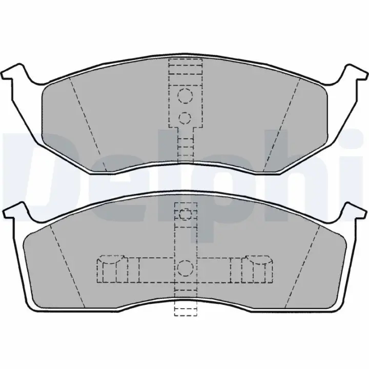 Комплект тормозных колодок, дисковый тормоз DELPHI LP1164 (фото 1)