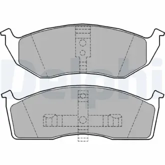 Комплект тормозных колодок, дисковый тормоз DELPHI LP1164