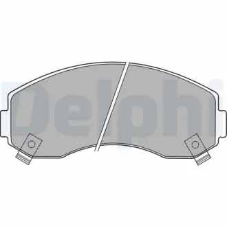 Комплект тормозных колодок, дисковый тормоз DELPHI LP1433