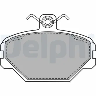 Комплект тормозных колодок, дисковый тормоз DELPHI LP1444