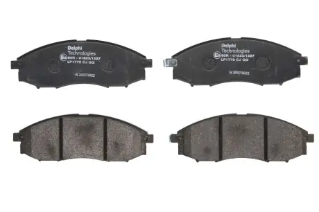 Комплект гальмівних колодок передн, NISSAN MURANO I, NAVARA, NAVARA NP300, NP300, PATHFINDER II, PATHFINDER III, PICK UP, PRIMERA 1.6-3.5 06.90- DELPHI LP1772