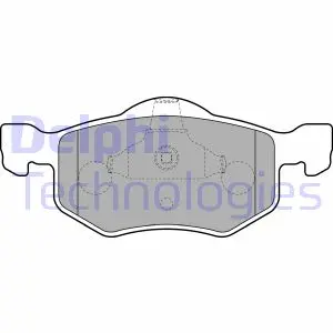 Комплект гальмівних колодок передн, FORD MAVERICK FORD USA ESCAPE MAZDA TRIBUTE 2.0/2.3/3.0 03.00- DELPHI LP1900