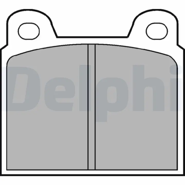 Комплект тормозных колодок, дисковый тормоз DELPHI LP20 (фото 1)