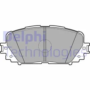 Комплект гальмівних колодок передн, TOYOTA RACTIS, VERSO S, YARIS 1.0-1.8 08.05-06.20 DELPHI LP2123