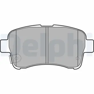 Комплект тормозных колодок, дисковый тормоз DELPHI LP2205