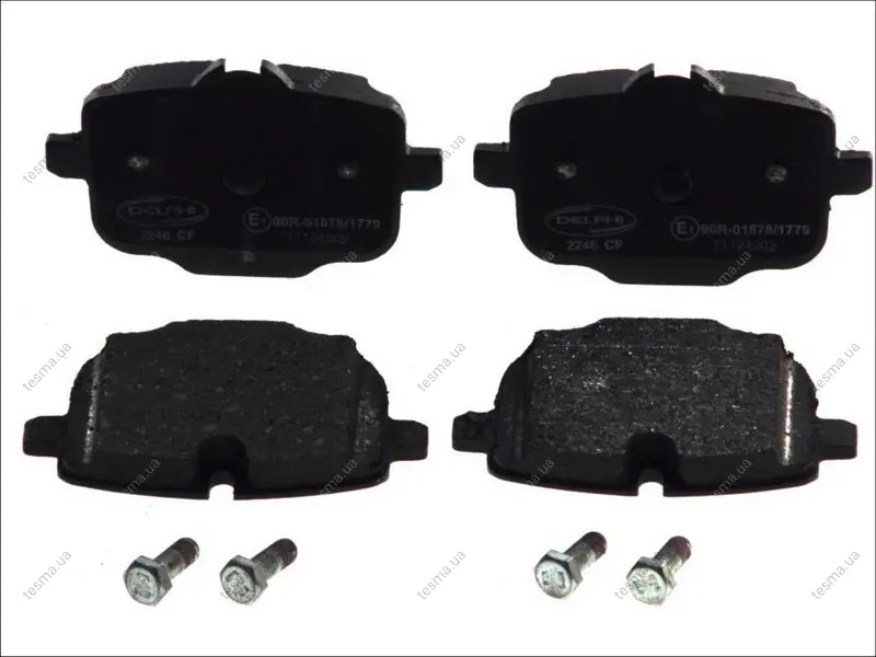 Комплект гальмівних колодок задн, BMW 2 (G42, G87), 3 (G20, G80, G28), 3 (G21, G81), 4 (G22, G82), 4 (G23, G83), 5 (F10), 5 (F11), 5 (G30, F90), 5 (G31), 6 (F12), 6 (F13) 1.6-Electric 06.09- DELPHI LP2246 (фото 1)