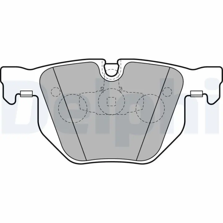 Комплект гальмівних колодок задн, BMW 3 (E90), 3 (E91), 3 (E92), 3 (E93), X1 (E84) 2.0D-3.0D 12.04-12.13 DELPHI LP2256 (фото 1)