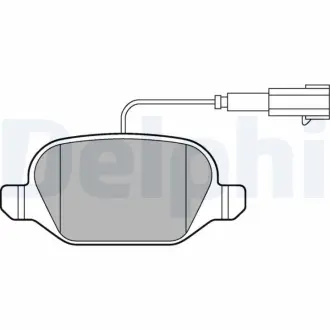 Комплект тормозных колодок, дисковый тормоз DELPHI LP2302
