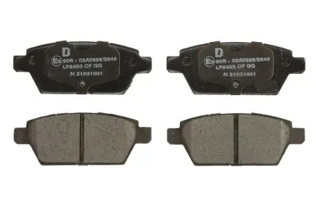 Комплект гальмівних колодок задн, FORD USA FUSION MAZDA 323 F V, 6 MITSUBISHI GALANT IV RENAULT THALIA I 1.4-2.3D 09.80- DELPHI LP2493