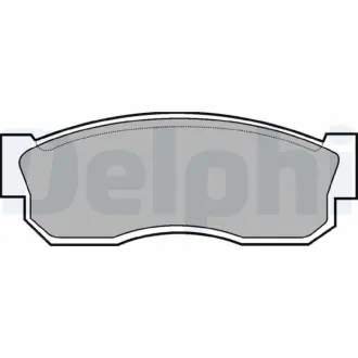 Комплект гальмівних колодок передн, NISSAN CHERRY III, SUNNY I, SUNNY II, SUNNY/KOMBI SUBARU JUSTY I, JUSTY I/HATCHBACK, LIBERO, REX II 0.5-1.8 08.81-02.00 DELPHI LP261