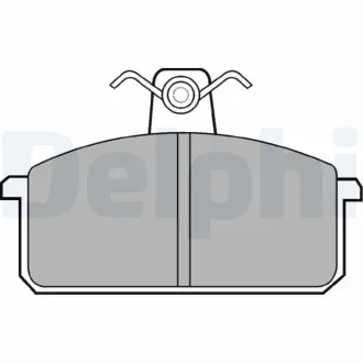Комплект тормозных колодок, дисковый тормоз DELPHI LP305
