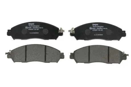Гальмівні колодки пер. LEAF Electric 17-, NV200 e-NV 14- (Akebono) DELPHI LP3291