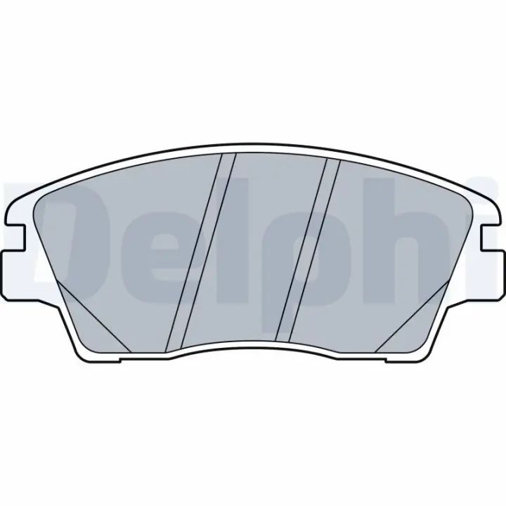 Комплект гальмівних колодок передн, HYUNDAI ELANTRA VI, IX35, KONA, TUCSON KIA SPORTAGE IV 1.6-2.4 11.13-05.23 DELPHI LP3519 (фото 1)
