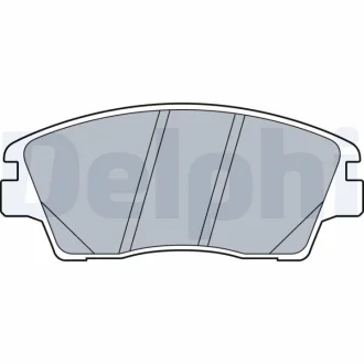 Комплект гальмівних колодок передн, HYUNDAI ELANTRA VI, IX35, KONA, TUCSON KIA SPORTAGE IV 1.6-2.4 11.13-05.23 DELPHI LP3519