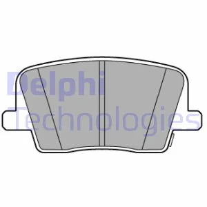 Комплект гальмівних колодок задн, SSANGYONG MUSSO, MUSSO GRAND, REXTON 2.0/2.2D 07.17- DELPHI LP3581