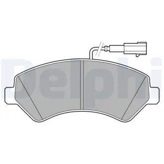 FIAT К-т гальмівних колодок передн.Ducato,Jumper 06- DELPHI LP3623