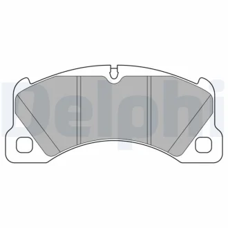 Комплект гальмівних колодок передн, PORSCHE CAYENNE, MACAN, PANAMERA, PANAMERA SPORT TURISMO 2.0-4.8 05.02- DELPHI LP3629