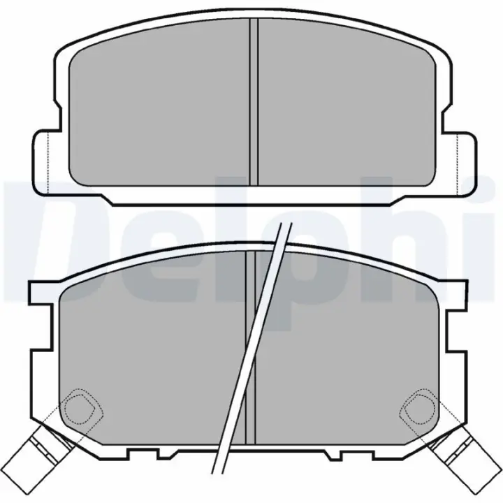 Комплект тормозных колодок, дисковый тормоз DELPHI LP402 (фото 1)