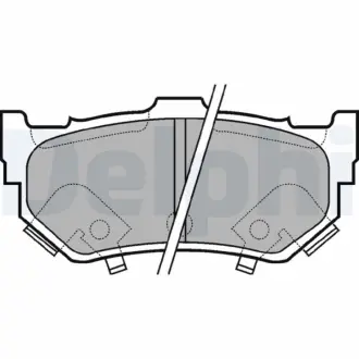 Комплект тормозных колодок, дисковый тормоз DELPHI LP404
