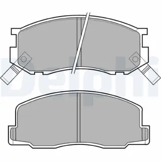 Комплект тормозных колодок, дисковый тормоз DELPHI LP409